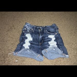 american eagle high rise shorts